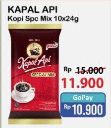 Promo Harga Kapal Api Kopi Bubuk Special Mix per 10 sachet 24 gr - Alfamart