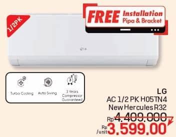 Promo Harga LG H05TN4 1/2 PK AC  - LotteMart