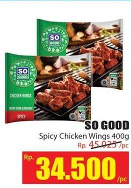 Promo Harga SO GOOD Spicy Wing 400 gr - Hari Hari