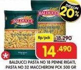 Promo Harga BALDUCCI Pasta Penne Rigati, Maccheroni 500 gr - Superindo