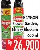 Promo Harga BAYGON Insektisida Spray Flower Garden, Cherry Blossom 600 ml - Hypermart