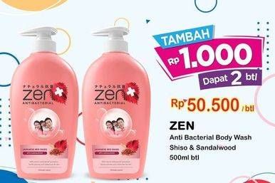 Promo Harga ZEN Anti Bacterial Body Wash Shiso Sandalwood 500 ml - Indomaret