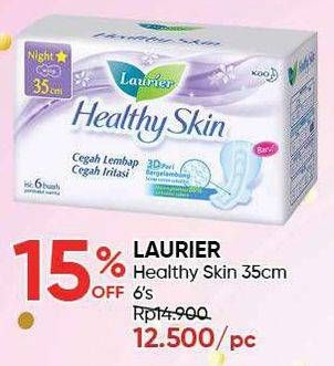 Promo Harga Laurier Healthy Skin Night Wing 35cm 6 pcs - Guardian