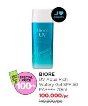 Promo Harga Biore UV Aqua Rich Watery Gel SPF 50 70 ml - Watsons
