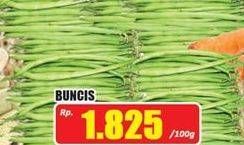 Promo Harga Buncis per 100 gr - Hari Hari