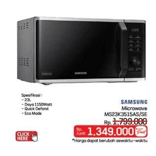 Promo Harga Samsung MS23K3515 Microwave 23L  - LotteMart