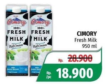 Promo Harga CIMORY Fresh Milk Full Cream 950 ml - Lotte Grosir
