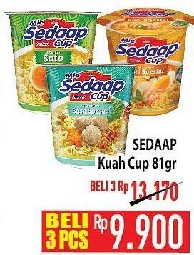 Promo Harga SEDAAP Mie Cup 81 gr - Hypermart