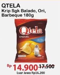 Promo Harga Qtela Keripik Singkong Barbeque, Original, Balado 185 gr - Alfamart