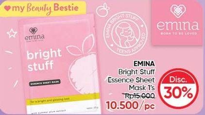Promo Harga Emina Bright Stuff Essence Sheet Mask 23 gr - Guardian