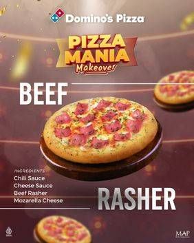 Promo Harga Dominos Pizza Beef Rasher  - Domino Pizza