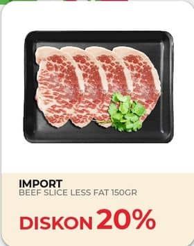 Promo Harga Beef Slice Less Fat per 150 gr - Yogya