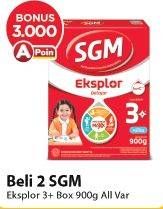 Promo Harga SGM Eksplor 3+ Susu Pertumbuhan Vanila 900 gr - Alfamart