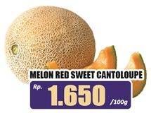 Promo Harga Melon Red Sweet Cantalope per 100 gr - Hari Hari