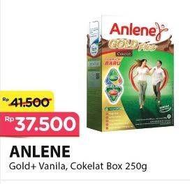 Promo Harga ANLENE Gold Plus Susu High Calcium Vanila, Cokelat 250 gr - Alfamart