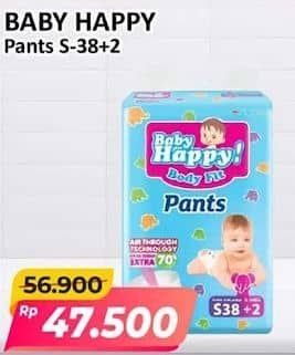 Promo Harga Baby Happy Body Fit Pants S38+2 40 pcs - Alfamart