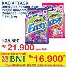 Promo Harga ATTACK Easy Detergent Powder Purple Blossom, Romantic Flower 1200 gr - Indomaret