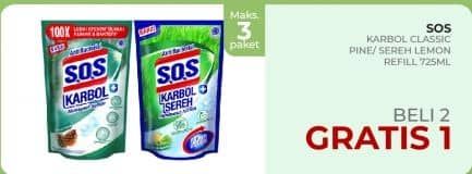 Promo Harga SOS Karbol Wangi Classic Pine, Lemon Pine 750 ml - Yogya