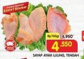 Promo Harga Sayap Ayam Tengah per 100 gr - Superindo