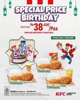 Promo Harga Special Price Birthday  - KFC