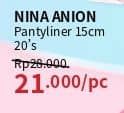 Promo Harga Bagus Nina Anion Pantyliner Natural Scent 15cm 20 pcs - Guardian