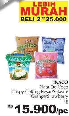 Promo Harga INACO Nata De Coco Crispy, Orange, Strawberry 1 kg - Giant