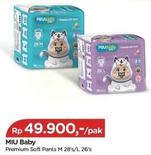 MIU Baby Premium Soft Pants Popok Celana 26 pcs Harga Promo Rp49.900