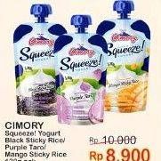 Promo Harga CIMORY Squeeze Yogurt Mango Sticky Rice, Black Sticky Rice, Purple Taro 120 ml - Indomaret