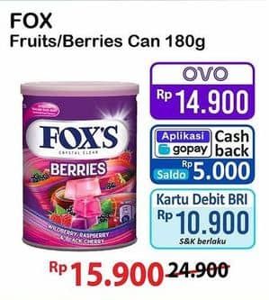 Promo Harga Foxs Crystal Candy Fruits, Berries 180 gr - Alfamart