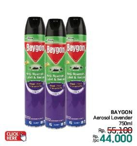 Promo Harga Baygon Insektisida Spray Silky Lavender 750 ml - LotteMart