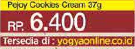Promo Harga GLICO PEJOY Stick Cookies Cream 37 gr - Yogya