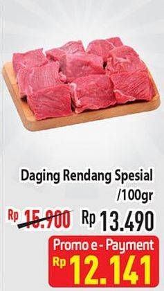 Promo Harga Daging Rendang Sapi Spesial per 100 gr - Hypermart