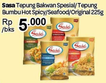 Promo Harga Sasa Tepung Bumbu Hot Spicy, Seafood, Original 225 gr - Carrefour
