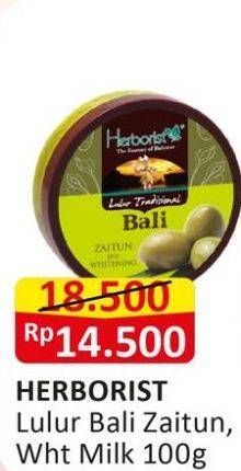 Promo Harga Herborist Lulur Tradisional Bali Zaitun, Whitening Milk 100 gr - Alfamart