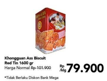 Promo Harga KHONG GUAN Assorted Biscuits 1600 gr - Carrefour