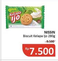 Promo Harga NISSIN Coconut Biscuits Kelapa Ijo 280 gr - Alfamidi