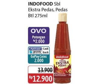 Promo Harga Indofood Sambal Ekstra Pedas, Pedas 275 ml - Alfamidi