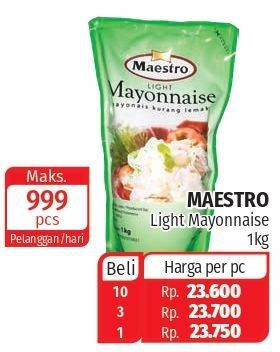 Promo Harga MAESTRO Mayonnaise Light 1 kg - Lotte Grosir