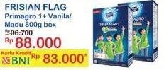 Promo Harga FRISIAN FLAG Primagro 1+ Vanilla, Madu 800 gr - Indomaret