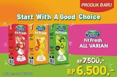 Promo Harga COUNTRY CHOICE Fit Fresh Juice All Variants 250 ml - Alfamidi