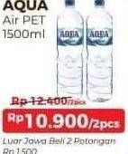 Promo Harga AQUA Air Mineral 1500 ml - Alfamart