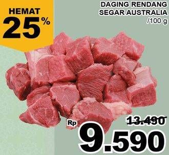 Promo Harga Daging Rendang Sapi Australia per 100 gr - Giant