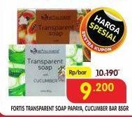 Promo Harga Fortis Transparent Soap Papaya, Cucumber 85 gr - Superindo
