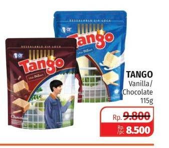 Promo Harga TANGO Wafer Chocolate, Vanilla Milk 115 gr - Lotte Grosir