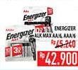 Promo Harga Energizer Max Battery AA, AAA 6 pcs - Hypermart