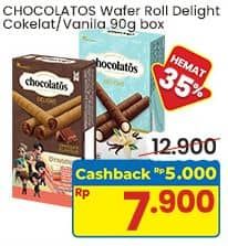 Promo Harga Chocolatos Delight Wafer Stick Cokelat, Vanila 90 gr - Indomaret
