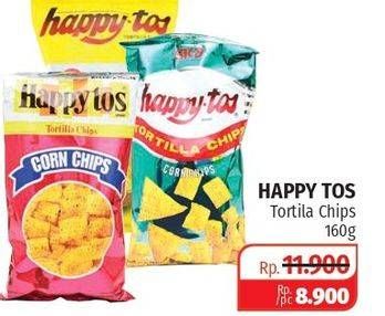 Promo Harga HAPPY TOS Tortilla Chips All Variants 160 gr - Lotte Grosir