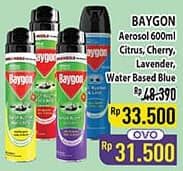 Promo Harga Baygon Insektisida Spray Cherry Blossom, Citrus Fresh, Silky Lavender, Waterbase 600 ml - Hypermart