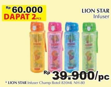 Promo Harga LION STAR Infuser Champ Botol NH-80 per 2 pcs - Giant