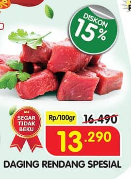 Promo Harga Daging Rendang Sapi Special per 100 gr - Superindo